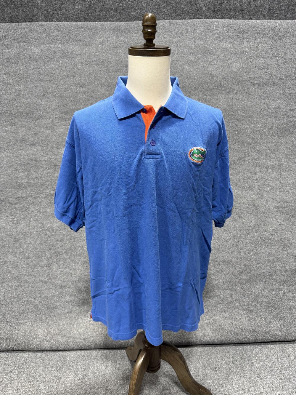 Florida Gators Polo Shirt Mens XL Blue NCAA Football Red Oak Sportswear
